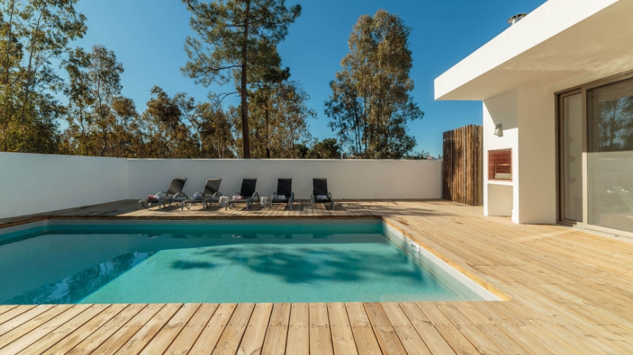 Piscine Exterieure Terasse Bois